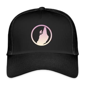 Climbing wall Rock climbing Alps - Trucker Cap - black/black - Front