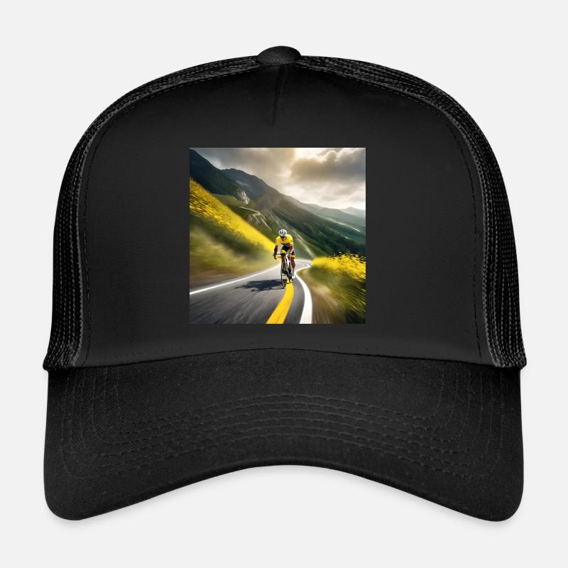 Chasing the Summit: A Yellow Jersey's Quest Trucker Cap