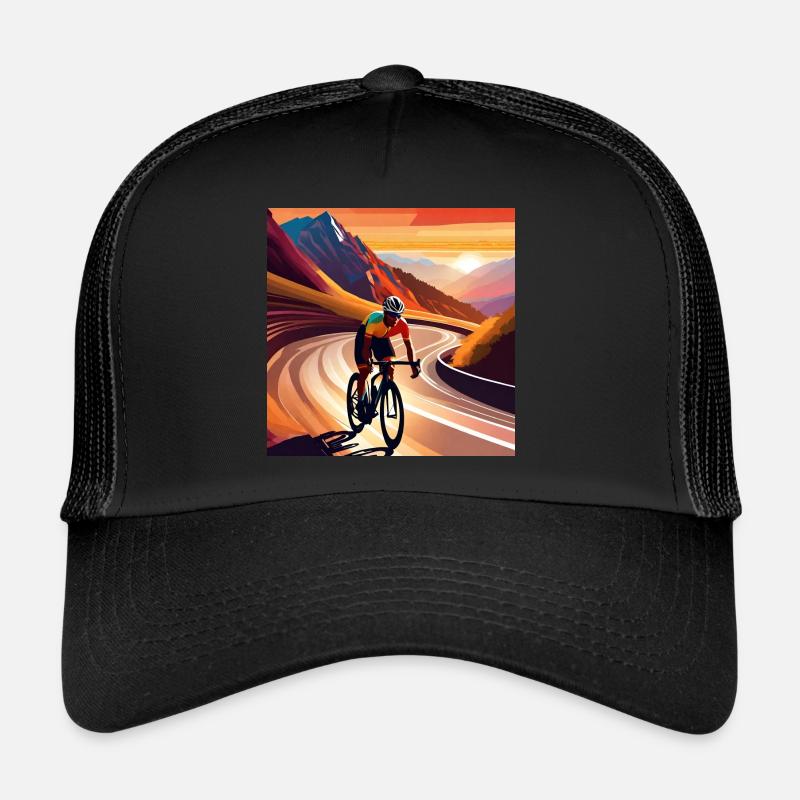 Mountain Majesty : course dans la lueur dorée Casquette trucker 