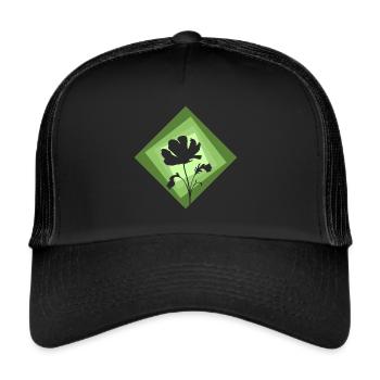 Botany, Flora, Herbalism - Trucker Cap - black/black - Front