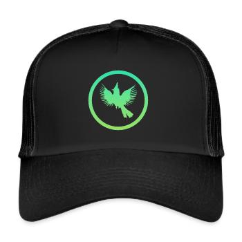 Oiseau Oiseau Calopsitte - Casquette trucker  - noir/noir - Devant