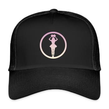 Pompom Girlie Cheerleading - Trucker Cap - black/black - Front