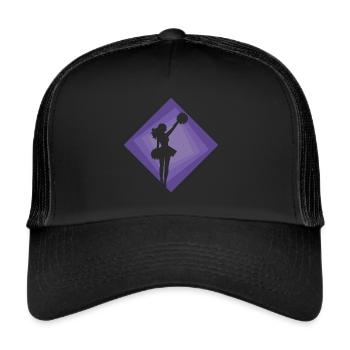 Cheerleader Girl Girlie - Trucker Cap - black/black - Front