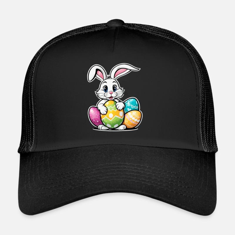 Lapin de Pâques Illustration de Pâques Casquette trucker 