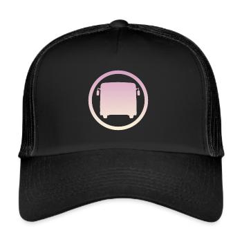 Bus School Bus Driver - Trucker Cap - black/black - Front