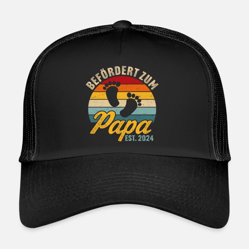 Retro befördert zum papa 2024 ich werde vater 2024 Trucker Cap