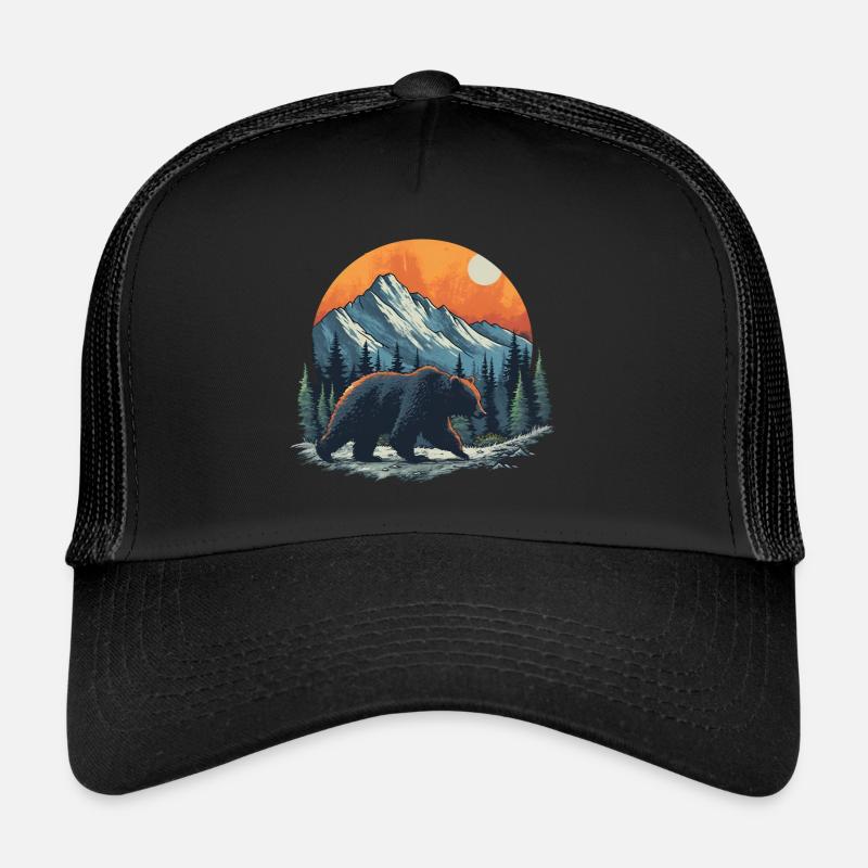 Aventure, Alpinisme, Sauvage Camping Ours Casquette trucker 