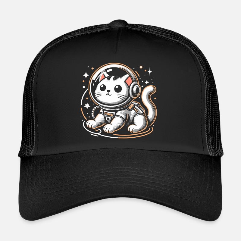 Chat astronaute Casquette trucker 