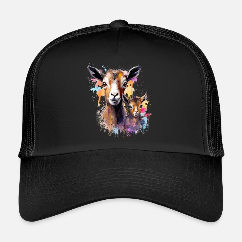 Chèvre, biquette, maman chèvre et son chevreau Casquette trucker 