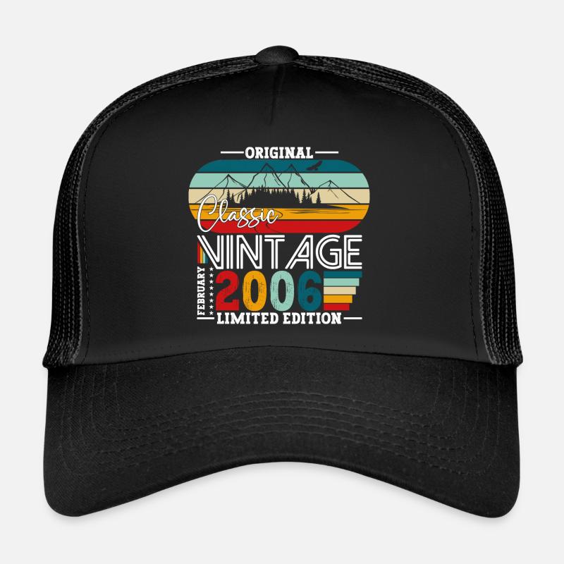 18e anniversaire Classique Février Millésime 2006 Casquette trucker 