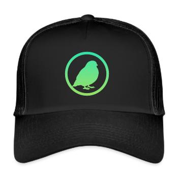 Oiseau Oiseaux Vol - Casquette trucker  - noir/noir - Devant