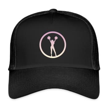 Bommel Cheerleader Cheerleading - Trucker Cap - Schwarz/Schwarz - Vorne