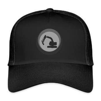 Construction site construction site house construction - Trucker Cap - black/black - Front