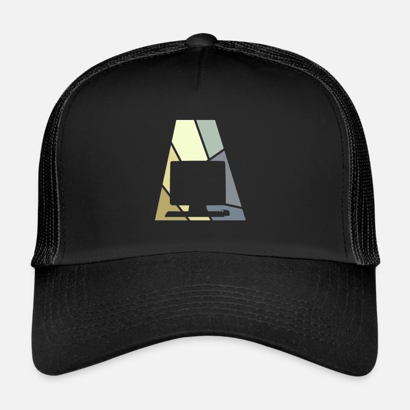 Computer Computer Gamer - Trucker Cap - Schwarz/Schwarz