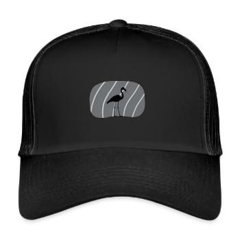 Flamenco Water Bird Flamenco - Trucker Cap - black/black - Front