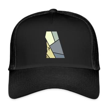 Seilklettern Kletterer Bergsteigen - Trucker Cap - Schwarz/Schwarz - Vorne