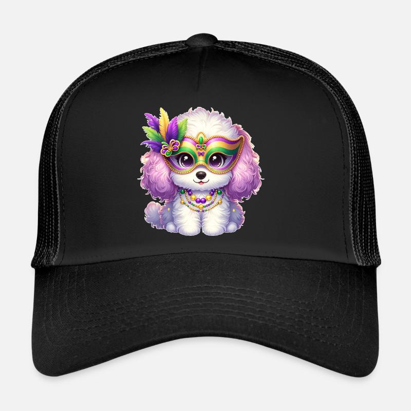 Mardi Gras Pudel Design Trucker Cap