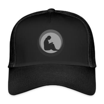 Crochet Needle Crochet - Trucker Cap - black/black - Front