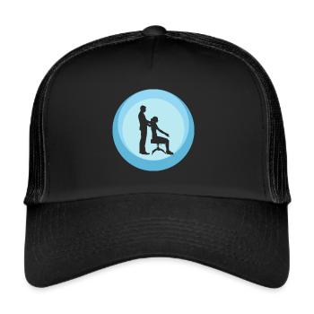 Chiropraktik Chiropractor Chiropraktiker - Trucker Cap - Schwarz/Schwarz - Vorne