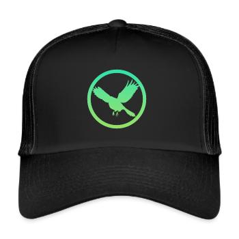 Flying, Animal, Flying, - Trucker Cap - black/black - Front