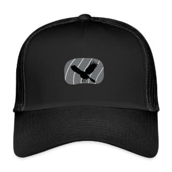 Animal Flock of Birds Flying - Trucker Cap - black/black - Front