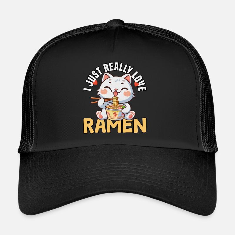 J’adore vraiment les ramen Casquette trucker 