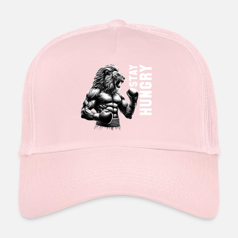 Löwe brüllt bleib hungrig Boxer Boxen Geschenk Trucker Cap