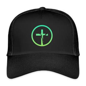 Bible Verse Christ Christ - Trucker Cap - black/black - Front