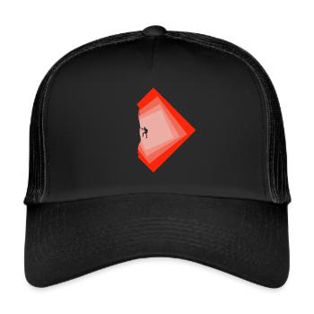 Seilklettern Alpinismus Alpinismus - Trucker Cap - Schwarz/Schwarz - Vorne