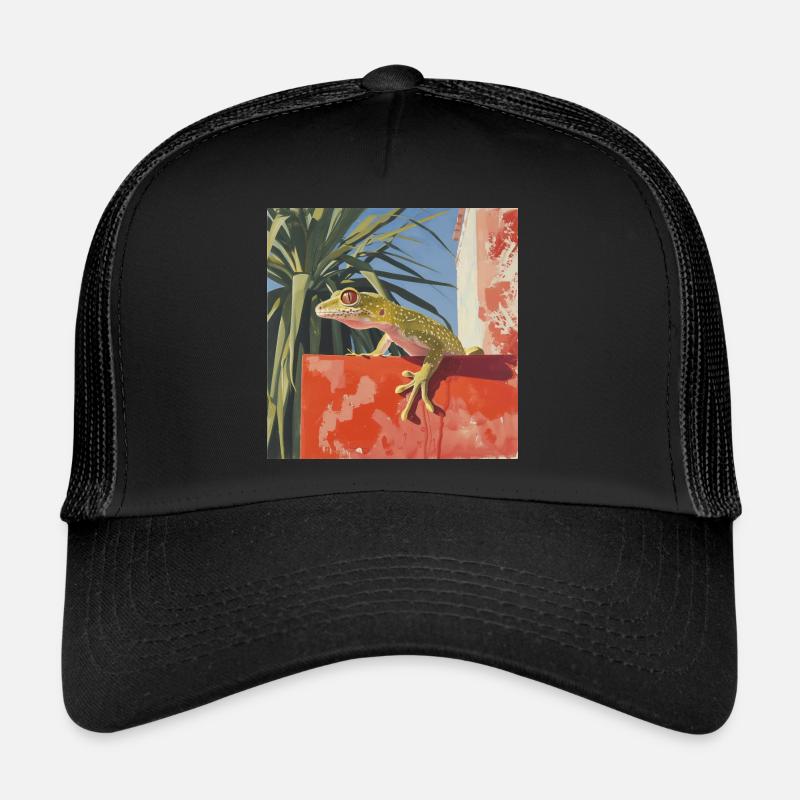 gecko, echse, bunt, tier, geschenk, geschenkidee Trucker Cap