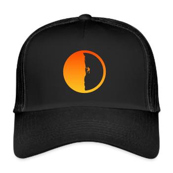 Kletterer Seilklettern Alpinismus - Trucker Cap - Schwarz/Schwarz - Vorne