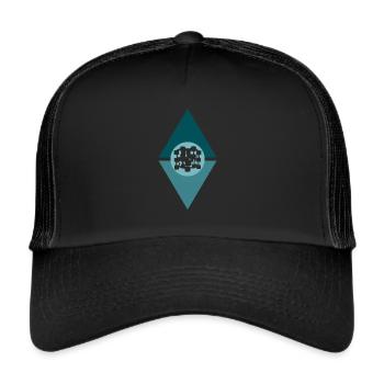 Crypto Blockchain Coin - Casquette trucker  - noir/noir - Devant