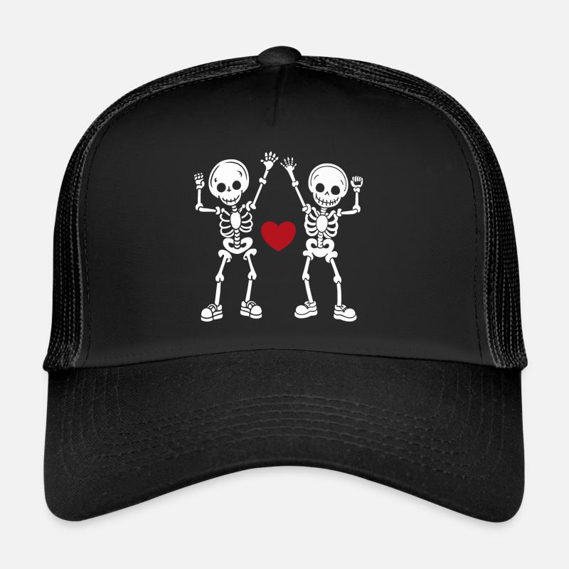 Tanzende Skelette Totenköpfe Halloween Trucker Cap