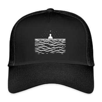 Ice bathing in the ocean - Trucker Cap - black/black - Front