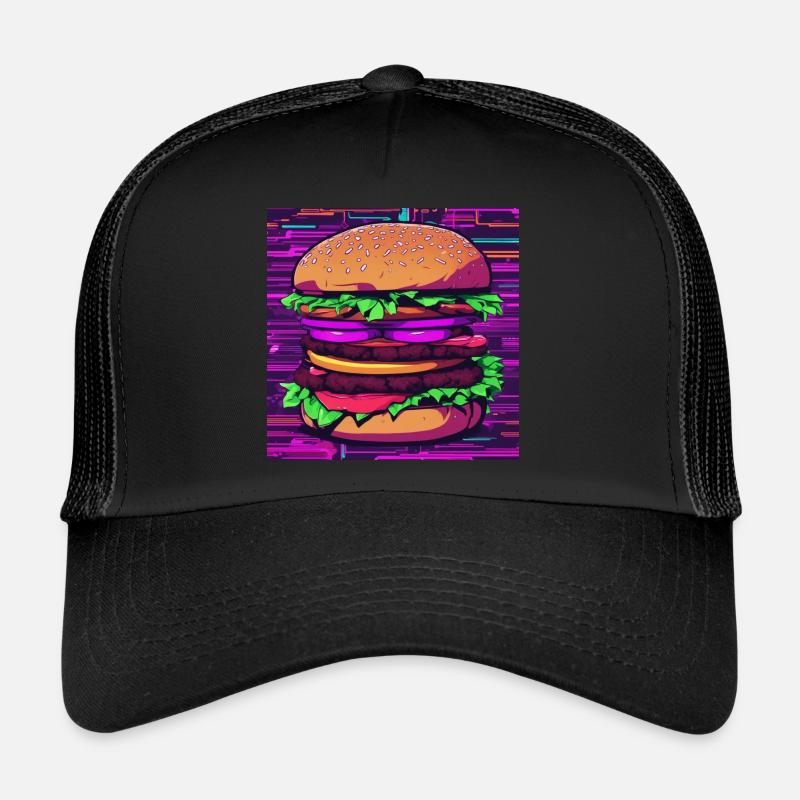 Neon Burger Trucker Cap