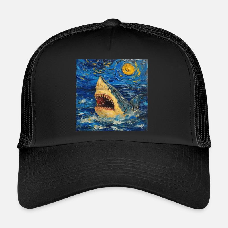 Requin, Requin, Poisson, Van Gogh, Nuit étoilée Casquette trucker 