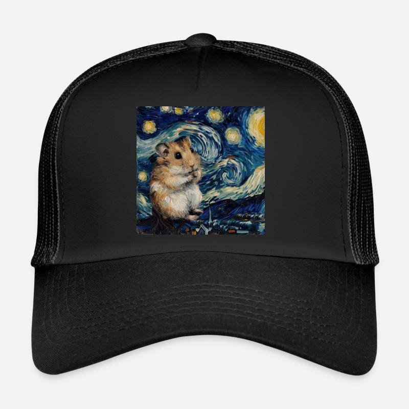 hamster, tier, van gogh, sternennacht Trucker Cap