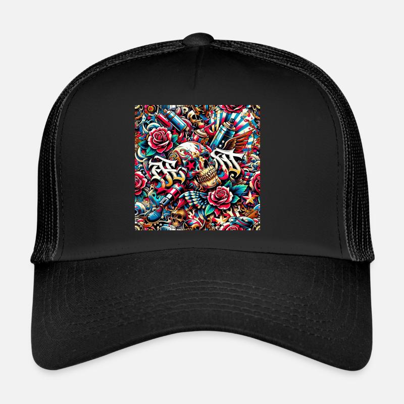 Tattoo Pulse - Trucker Cap - black/black