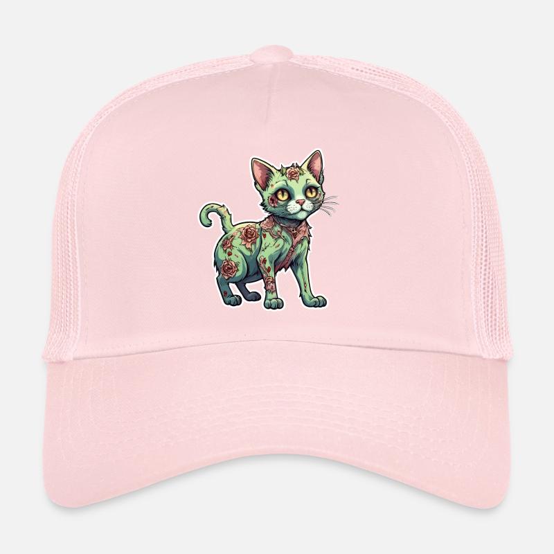 Zombie Katze Illustration Trucker Cap