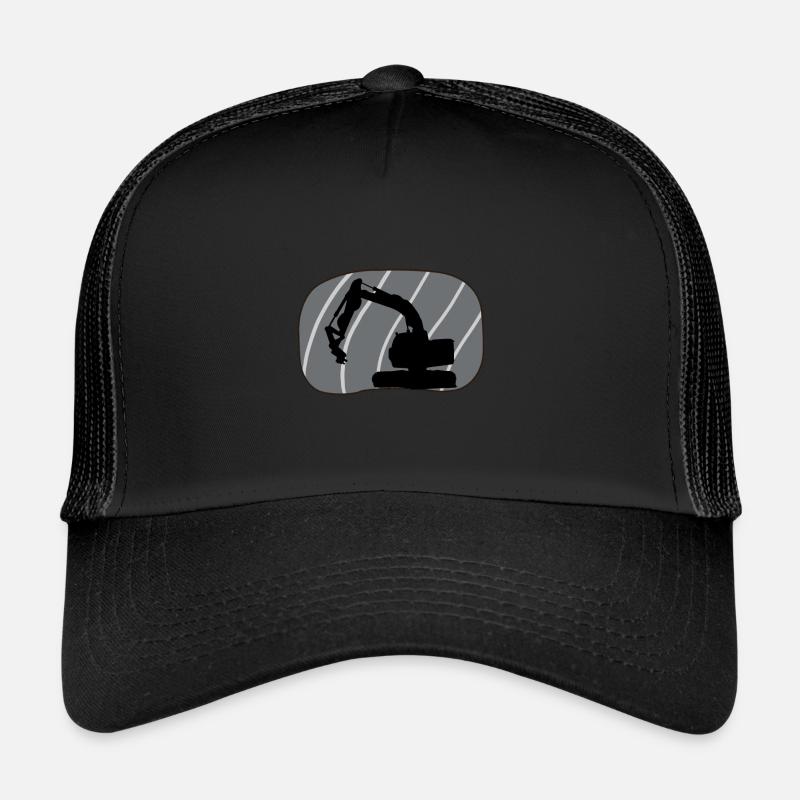 Chantier de construction Ouvrier de construction Conducteur d’excavatrice Casquette trucker 