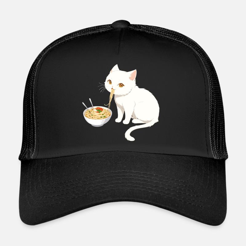 Chat qui mange des ramens #2 Casquette trucker 