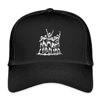 Cheering with team spirit - Trucker Cap - black/black - Front