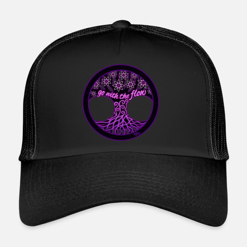 Go with the Flow tree Trucker Cap