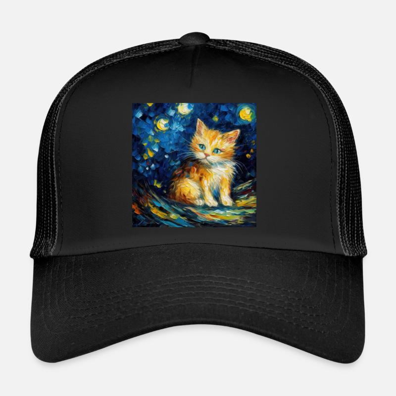 Chat, motif chat, cadeau Casquette trucker 