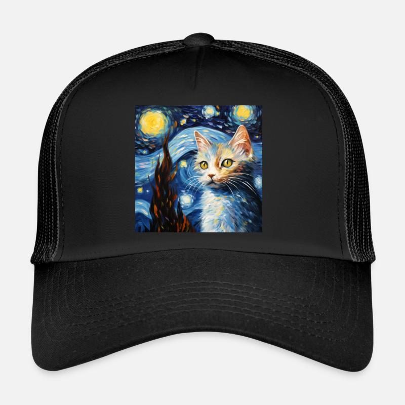 Chat, motif chat, cadeau Casquette trucker 