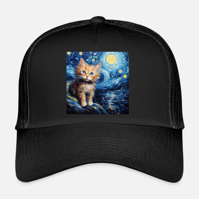 Chat, motif chat, cadeau Casquette trucker 
