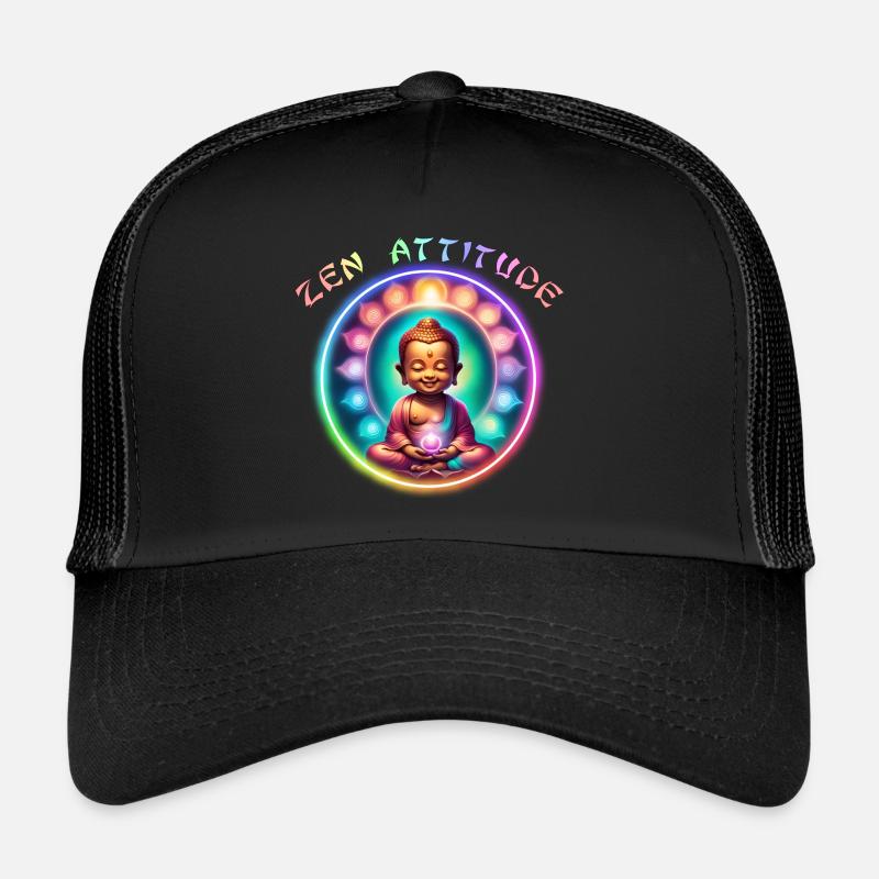 ZEN-ATTITÜDE - Trucker Cap - Schwarz/Schwarz