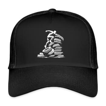 Escalader une tour de pneus - Casquette trucker  - noir/noir - Devant