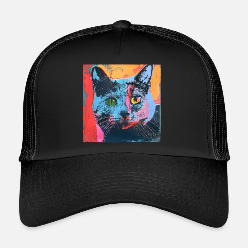 Katze, katzenmotiv, popart, geschenk, geschenkidee Trucker Cap