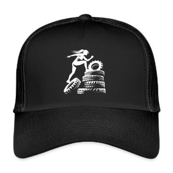 Climbing over the obstacle - Trucker Cap - black/black - Front